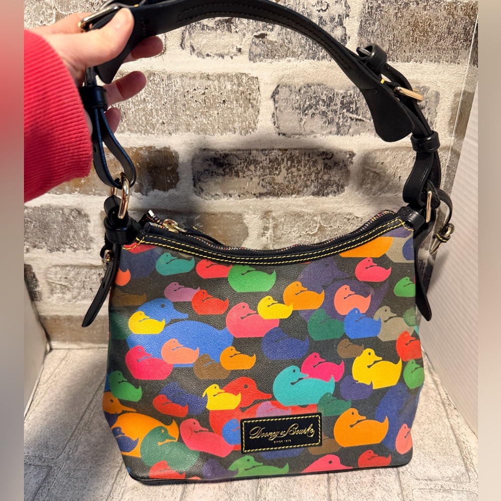 Y2K vintage Dooney & Bourke Colorful Duck Print Shoulder Bag